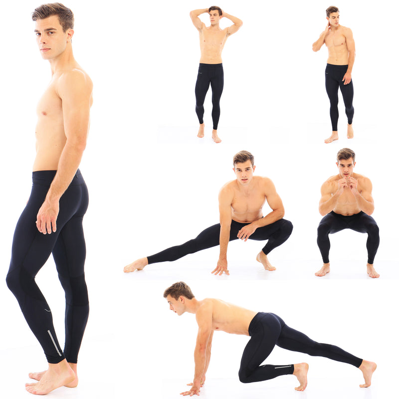 Men's Compression Skinny Pants Running Gym Athletic Workout Yoga Leggings